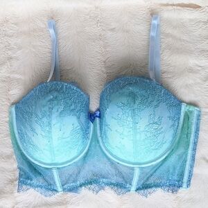 Victoria's secret lightly lined gradient blue mint bra size 36D B130